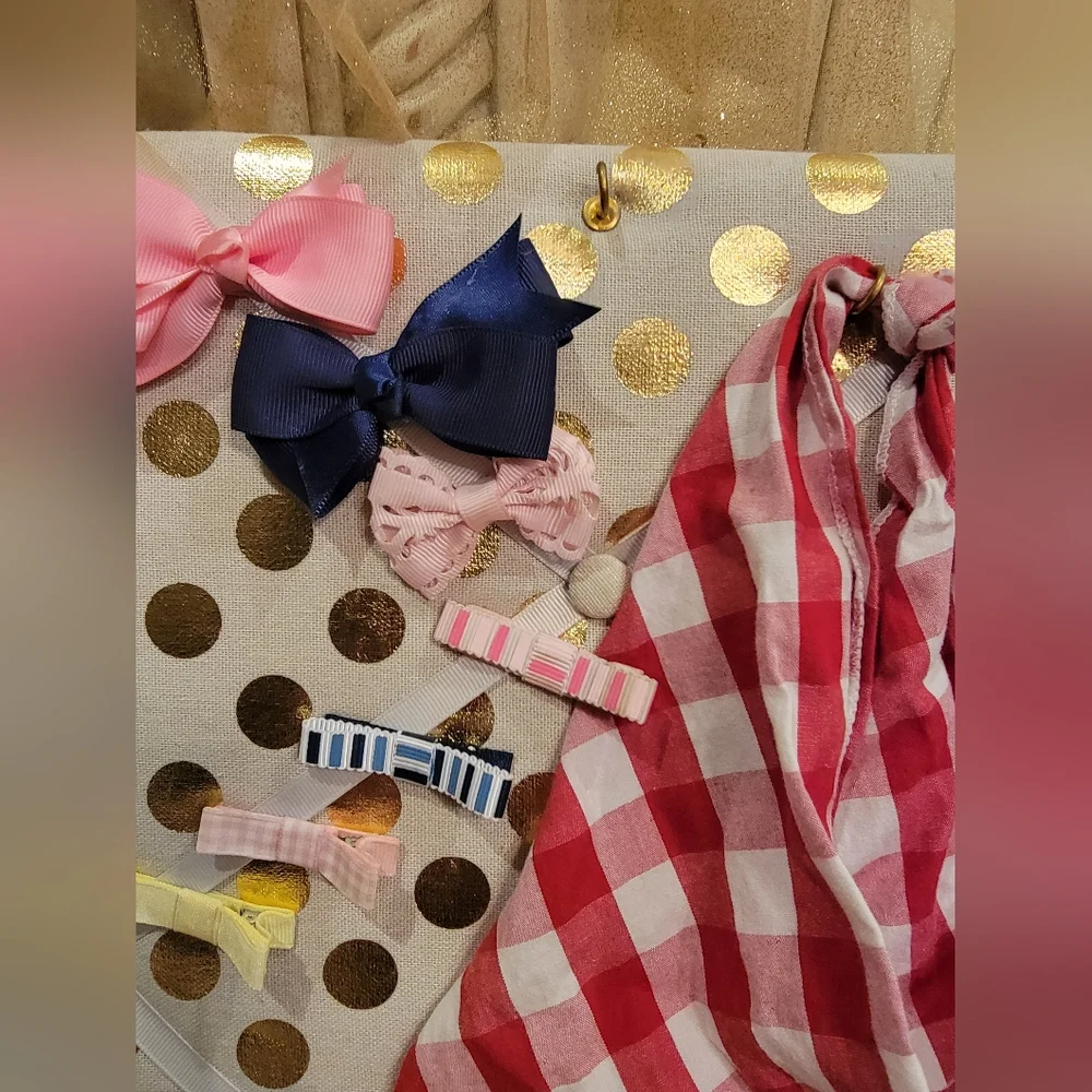 Little Girls Bandana, Hair Bows And Hair Clips